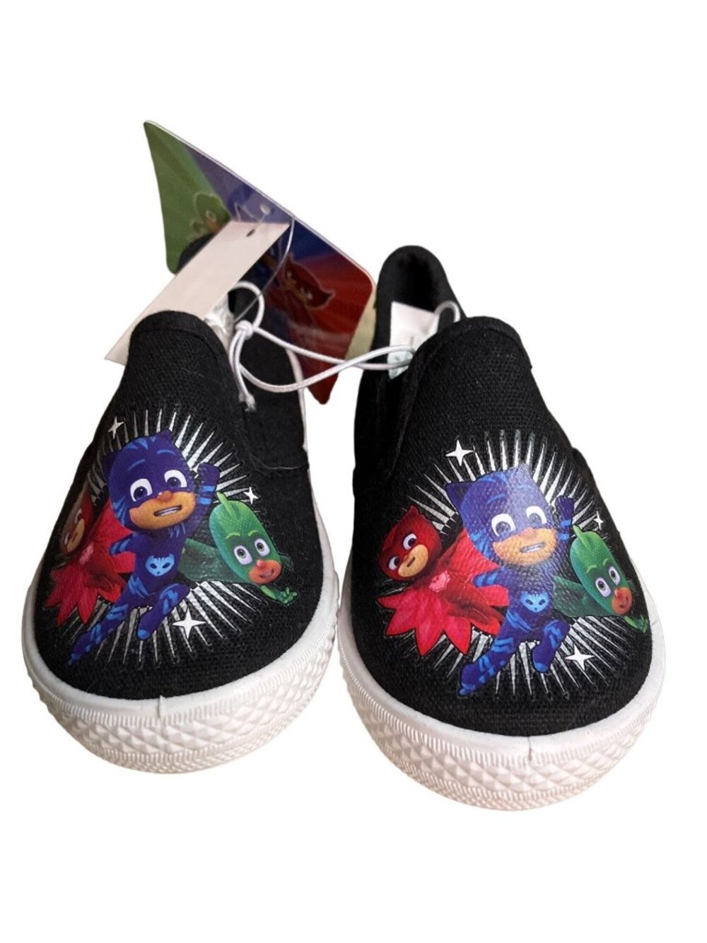 PJ Masks Black Slip-On Canvas Shoes Size 6 Kids Casual Sneakers With Tags - Picture 7 of 16